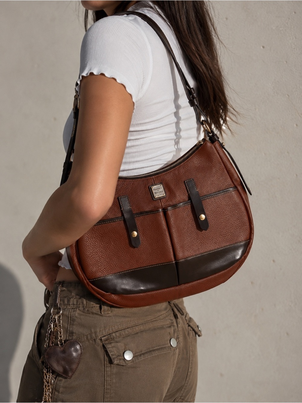 Dooney & Bourke handbag Brown And Dark Brown Single Strap Safari